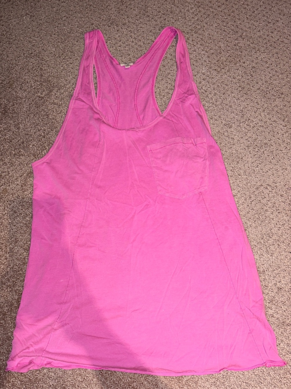 Wilfred Hot Pink Racerback Tank with Chest Pocket